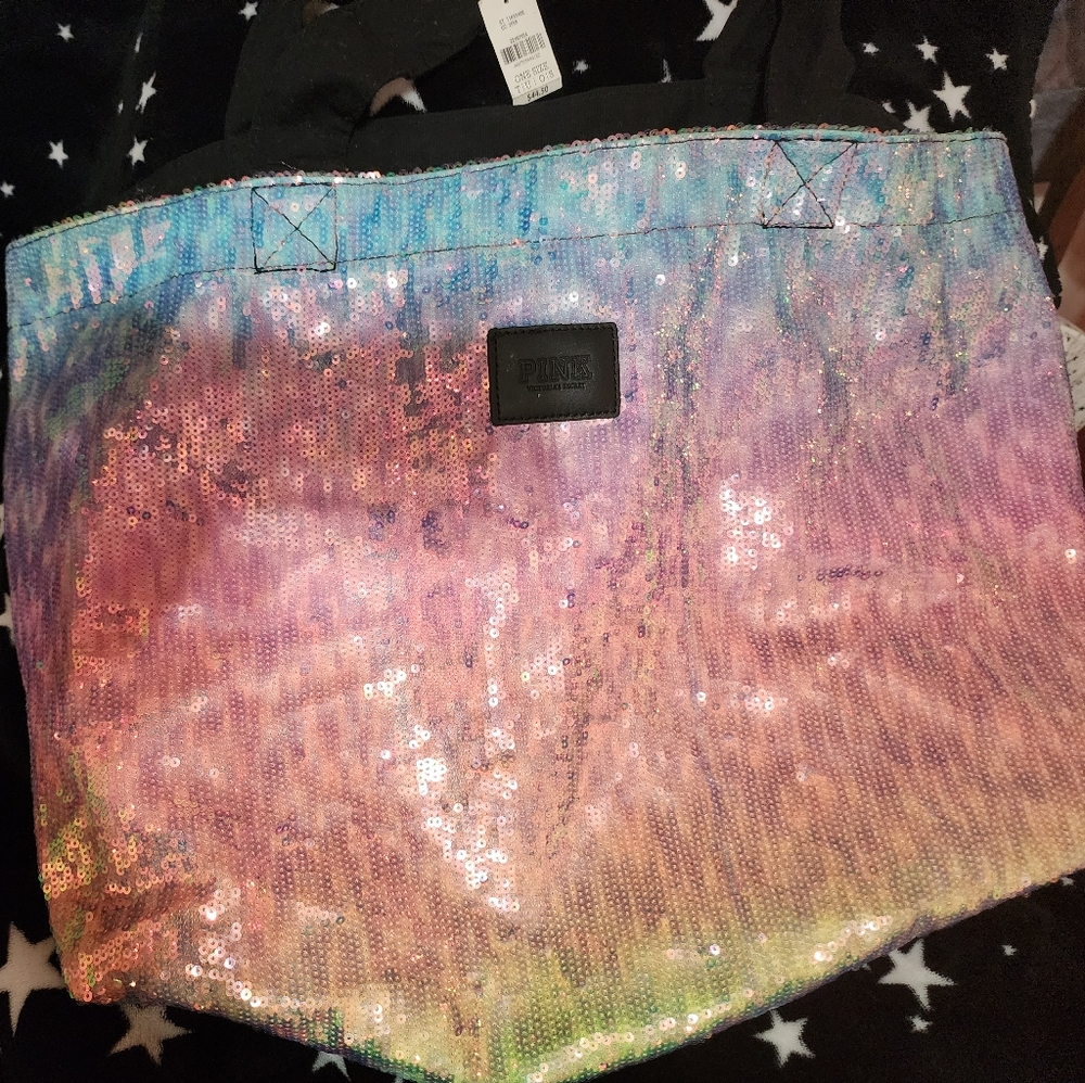 Xtra Large Rainbow Bling Tote bag@@